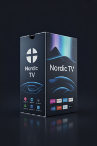 Premium Nordic IPTV abonnementsboks med 4K streamingkanaler og Smart TV kompatibilitet
