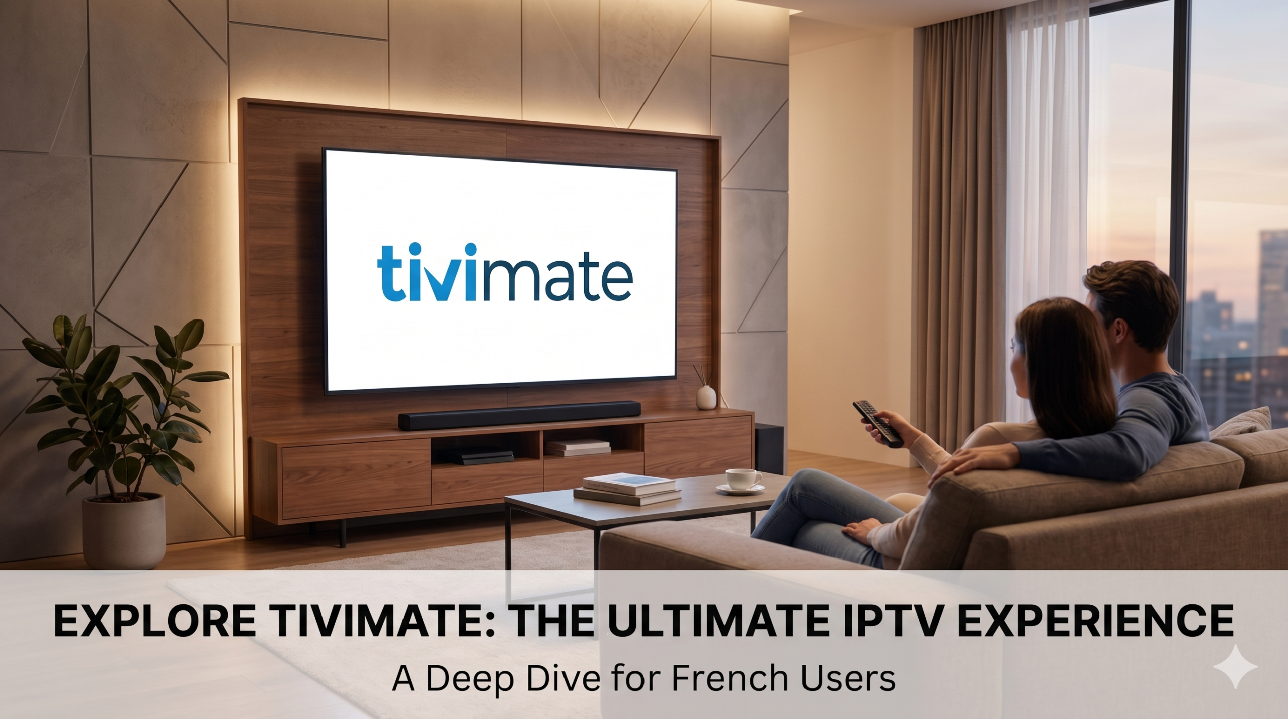 TiviMate IPTV player application interface for streaming channels on Android TV