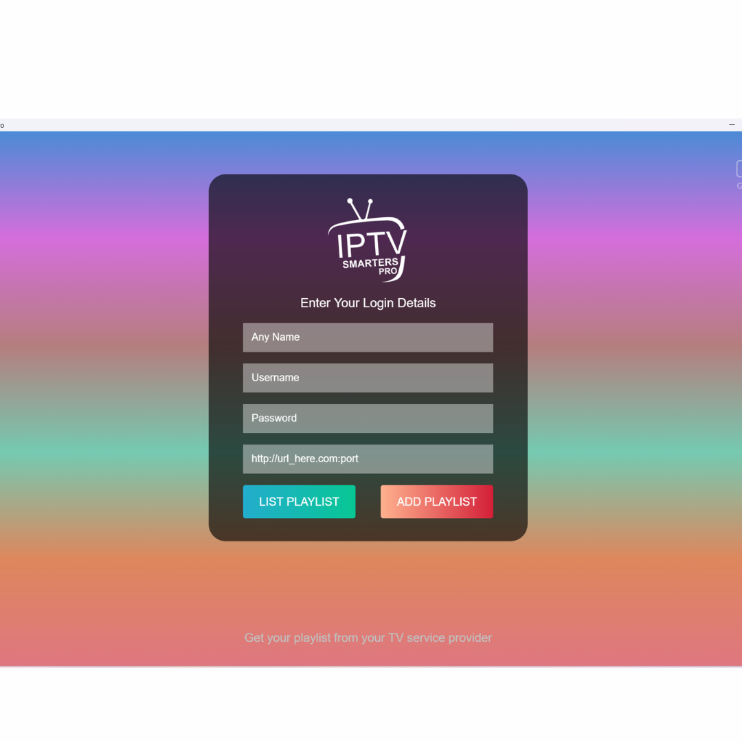IPTV Smarters Pro Xtream Codes API indstillinger