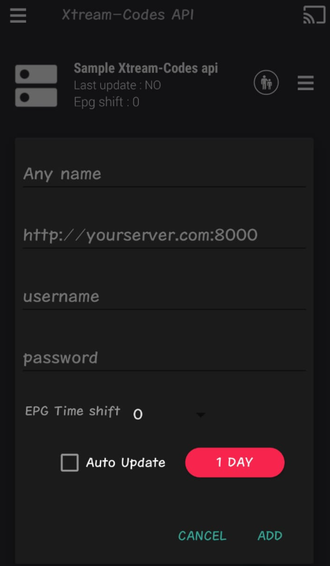 Xtream Codes API opsætning i GSE Smart IPTV